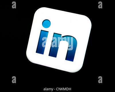 Im Logo verknüpft für Business verbundenen Social Networking Site Stockfoto