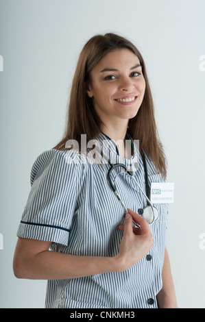 Porträt eines attraktiven Krankenschwester Stockfoto