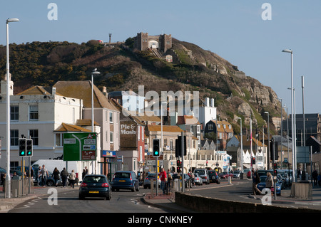 Hastings Küste East Sussex holiday Resort südlichen England UK Stockfoto