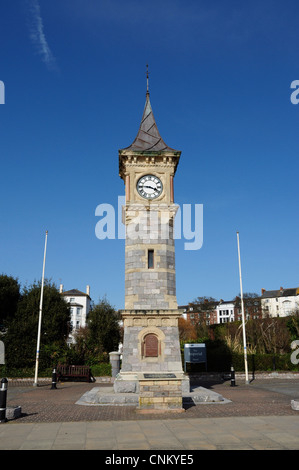 Glockenturm Kriegerdenkmal, die Esplanade, Exmouth, Devon. Erbaut im Jahre 1897, ursprünglich um das Jubiläum von Königin Victoria zu gedenken Stockfoto