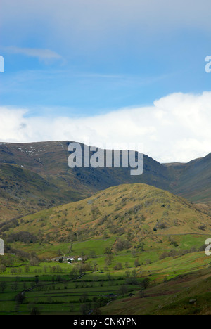 Troutbeck Park und Hill, bekannt als die Zunge, Nationalpark Lake District, Cumbria, England UK Stockfoto