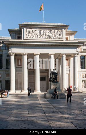Der Haupteingang Museo del Prado, Madrid, Spanien Stockfoto