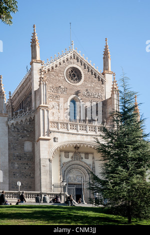 Die Kirche und Kreuzgang von San Jerónimo el Real Madrid Stockfoto