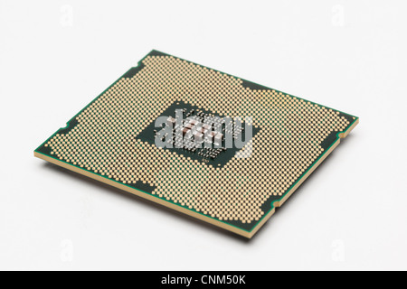 LGA2011 CPU isoliert auf weißem Hintergrund Stockfoto