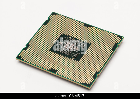 LGA2011 CPU isoliert auf weißem Hintergrund Stockfoto