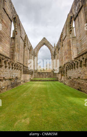 Ruinen des Klosters in Bolton Abbey, Wharfedale, North Yorkshire. Stockfoto