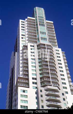 Miami Florida, Hochhaus, Eigentumswohnung Wohnapartments Gebäude Gebäude Gehäuse, Design, Architektur Balkone, FL120311081 Stockfoto