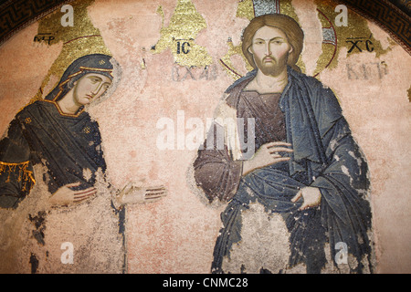 Khalke Jesus Mosaik, Chora-Kirche-Museum, Istanbul, Türkei, Europa Stockfoto