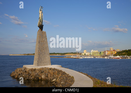 Statue des Hl. Nikolaus in Nessebar Südbucht, Nessebar, Bulgarien, Schwarzes Meer, Europa Stockfoto
