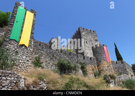 Mittelalterliche Burgmauer, Beira Litoral, Portugal, Europa Stockfoto