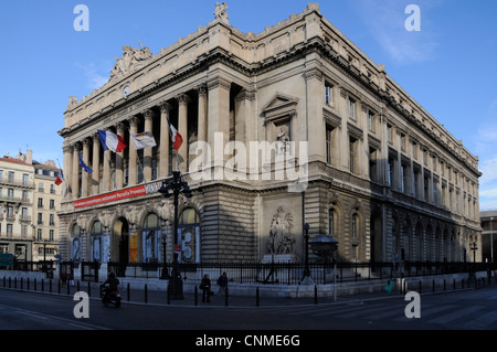 Das Palais De La Bourse auf der Canebière in Marseille, Frankreich. Stockfoto