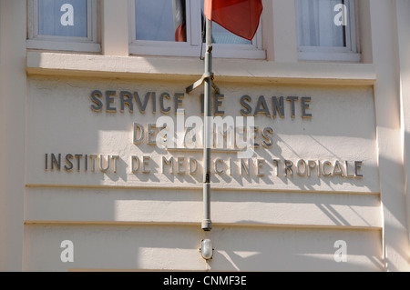 Der französische Kräfte Institute of Tropical Medicine (IMTSSA) befindet sich im Schlosspark Pharo in Marseille, Frankreich Stockfoto