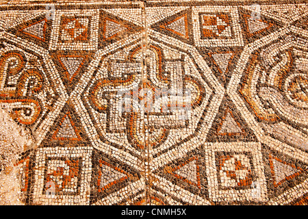 Zweite Jahrhundert römische jüdische Mosaiken aus der Synagoge von Sardes. Sardes archäologische Website, Türkei Stockfoto