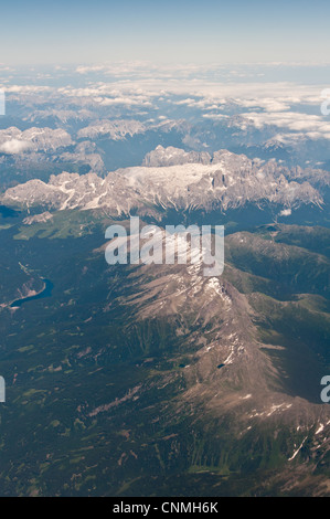 Die Alpen aus der Vogelperspektive betrachtet Stockfoto