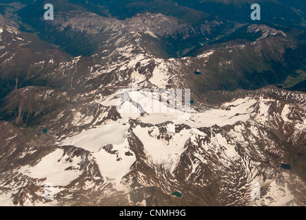 Die Alpen aus der Vogelperspektive betrachtet Stockfoto