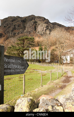 Schöne Lakeland Gehöft in Langdale Valley Lake District National Park Cumbria England Vereinigtes Königreich Großbritannien Stockfoto