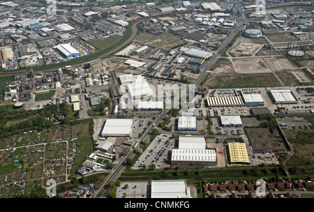 Luftaufnahme von Clough Road, North Rumpf Stockfoto