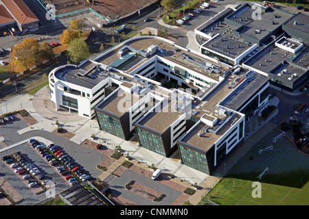 Luftaufnahme von Newcastle unter Lyme College Stockfoto