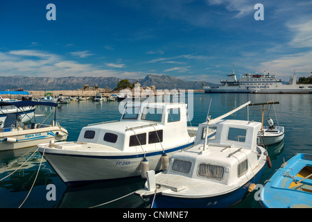 Hafen in Trpanj, Kroatien Stockfoto