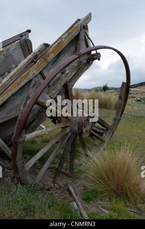 1863 fand Thomas Logan etwas Gold in Bendigo oberhalb der Stadt Cromwell in Central Otago in Neuseeland. Ein Goldrush gefolgt. Stockfoto