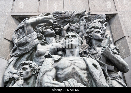 Sehenswürdigkeiten von Warschau. Denkmal des Ghetto Helden auf dem Gebiet des Warschauer Ghettos. NS-Opfer. Polen. Stockfoto