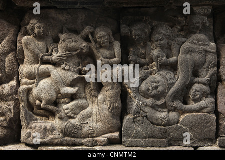 Befreiung von Prambanan-Tempel in der Nähe von Yogyakarta, Java, Indonesien. Stockfoto