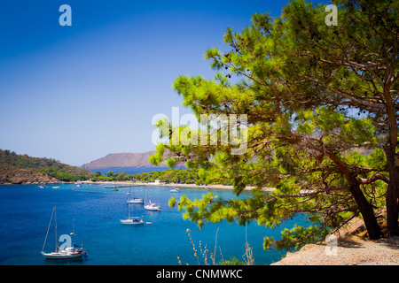 Küste. Datca Halbinsel, Provinz Mugla, Anatolien, Türkei. Stockfoto