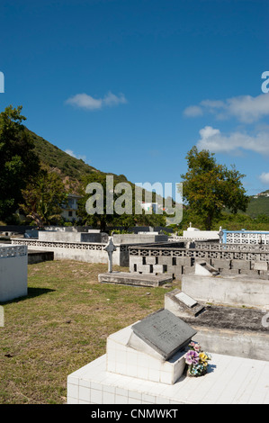 Friedhof, Philipsburg, Sint Maarten, Westindien Stockfoto