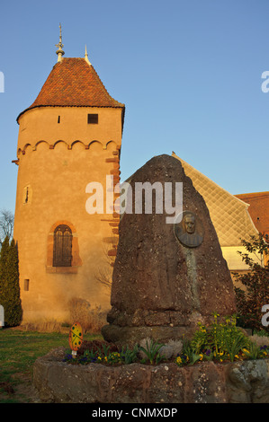 Gyss Denkmal in Obernai Stockfoto