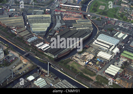 Luftaufnahme von Birmingham Kanälen und Industrie in Summerfield Birmingham West Midlands Uk Stockfoto