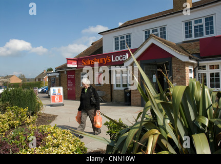 Sainsbury lokalen umgebauten Gasthaus umgewandelt Pub früher des Bischofs Eiche Shipbourne Straße Tonbridge, Kent jetzt Supermarkt Stockfoto