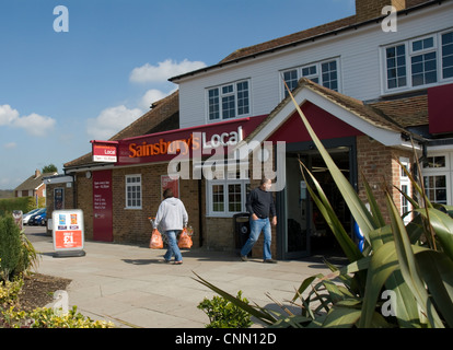 Sainsbury lokalen umgebauten Gasthaus umgewandelt Pub früher des Bischofs Eiche Shipbourne Straße Tonbridge, Kent jetzt Supermarkt Stockfoto