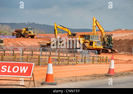 Grundlagen Entwicklung im Gange im neuen Sainsburys Distributionszentrum zum Teil östlich von Exeter Devon Wachstum Ostpunkt Stockfoto