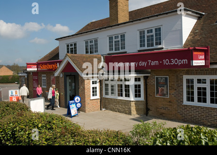 Sainsbury lokalen umgebauten Gasthaus umgewandelt Pub früher des Bischofs Eiche Shipbourne Straße Tonbridge, Kent jetzt Supermarkt Stockfoto