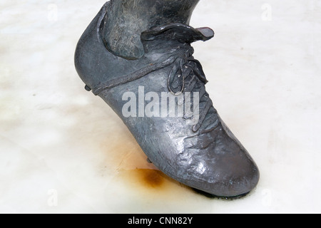 Billy Bremner Statue außerhalb Leeds United Football Ground an der Elland Road Stockfoto