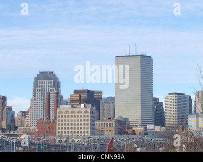 Blick auf die Skyline von Boston aus southie Stockfoto