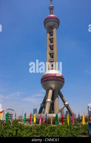 Oriental Pearl TV Tower, Pudong, Shanghai, China Stockfoto