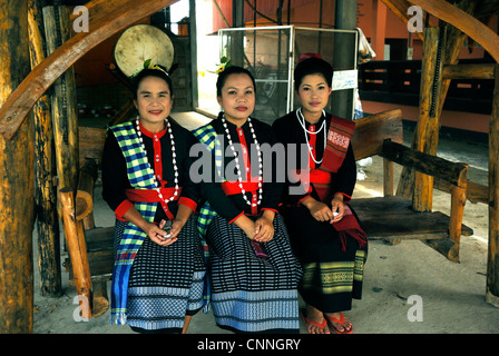 Tradional Kostüm getragen an die Bun Bang Fai-Festival in Sakon Nakhon am 17.04.2012 Stockfoto