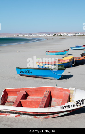 Blick auf Paternoster Strand und Ferienhäuser westliche Kap South Afric Stockfoto