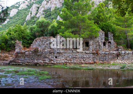 Ruinen von Olympos Stadt. Olympos coastal Nationalpark. Die Provinz Antalya. Mittelmeerküste. Turkei. Stockfoto