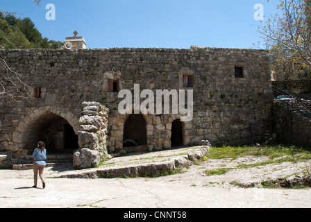 die Kirche der Muttergottes Elige in der Landschaft von Nord-Libanon Stockfoto