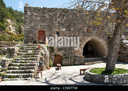 die Kirche der Muttergottes Elige in der Landschaft von Nord-Libanon Stockfoto