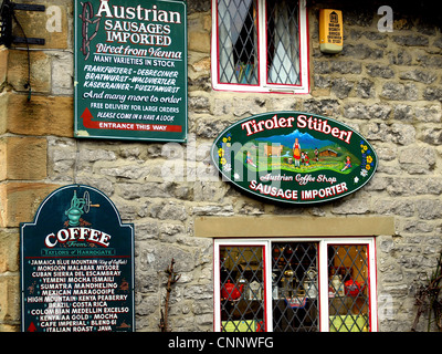 Österreichischen Coffee-Shop, Bakewell, Derbyshire Stockfoto