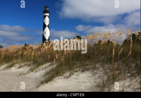 Foto von Cape Lookout Leuchtturm, Outer Banks, North Carolina, USA Stockfoto