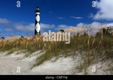 Foto von Cape Lookout Leuchtturm, Outer Banks, North Carolina, USA Stockfoto