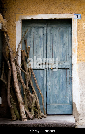 Rustikale italienische Szene, Vezio, in der Nähe von Varenna, Comer See, Italien. Stockfoto