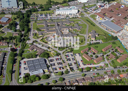 Luftbild des Harplands Hospital in Stoke on Trent Stockfoto