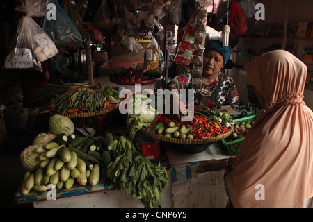 Pasar Pramuka Markt in Jakarta, Indonesien. Stockfoto