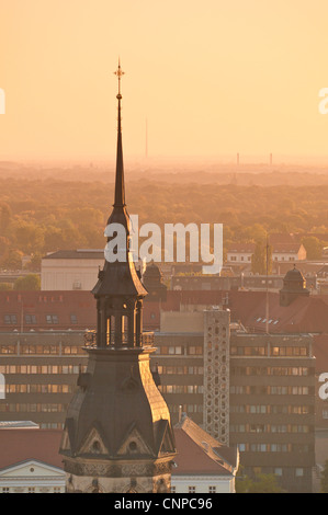 Skyline von Leipzig. Stockfoto