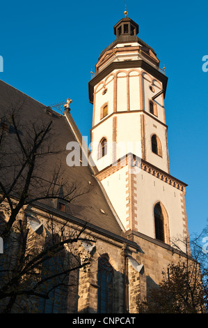 Thomaskirche (Thomaskirche) Leipzig, Deutschland. Stockfoto